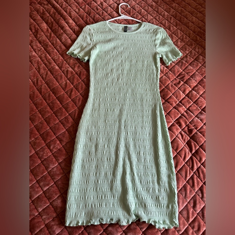 Blue body con dress